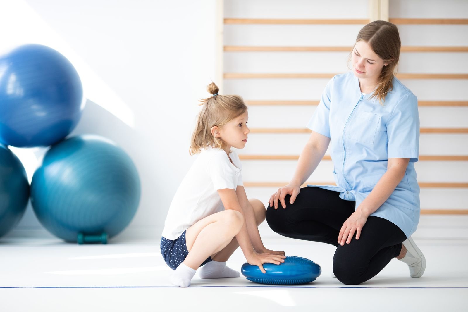 Therapist and patient during a pediatric pelvic floor physiotherapy appointment in Abbotsford